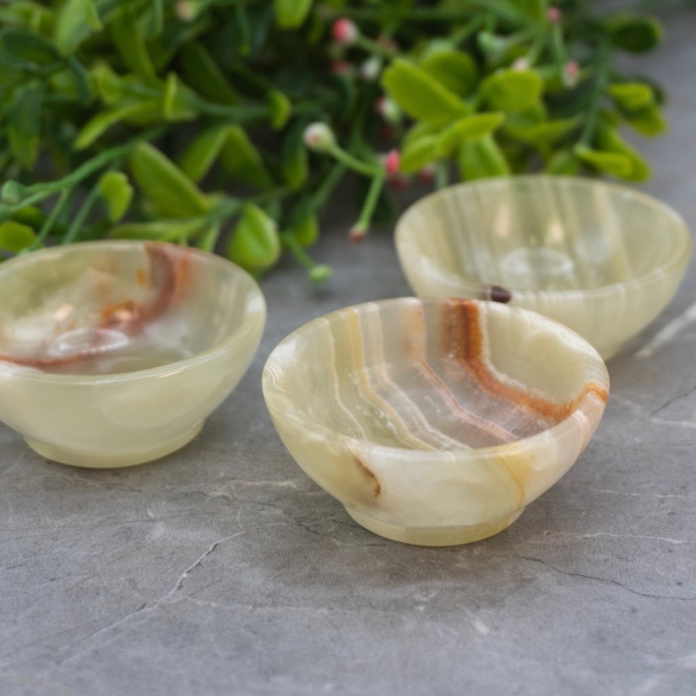 Green Calcite Onyx Crystal Dish